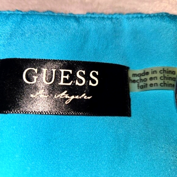 Vintage GUESS Turquoise Mini Dress Size S - Picture 9 of 10